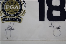 Rose, Harrington, Dufner & Scott Signed PGA Grand Slam of Golf at Bermuda Flag JSA ALOA
