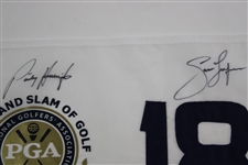 Rose, Harrington, Dufner & Scott Signed PGA Grand Slam of Golf at Bermuda Flag JSA ALOA
