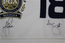 Rose, Harrington, Dufner & Scott Signed PGA Grand Slam of Golf at Bermuda Flag JSA ALOA