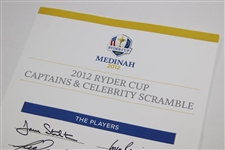 Phelps, Timberlake, Murray & others Signed 2012 Ryder Cup Captains & Celebrity Scramble Sheet JSA ALOA
