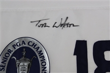 Champion Tom Watson Signed 2001 Senior PGA Championship at Ridgewood CC Flag JSA ALOA
