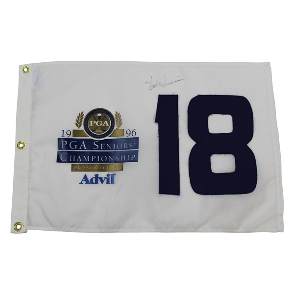 Champion Hale Irwin Signed 1996 Oldsmobile Seniors PGA Championship Flag JSA ALOA
