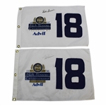 Champion Hale Irwin Signed 1996 & 1997 Oldsmobile Seniors PGA Championship Flags JSA ALOA