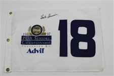Champion Hale Irwin Signed 1996 & 1997 Oldsmobile Seniors' PGA Championship Flags JSA ALOA