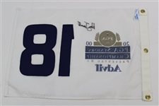 Champion Doug Tewell Signed 2000 Oldsmobile Seniors' PGA Championship Flag & Hat JSA ALOA