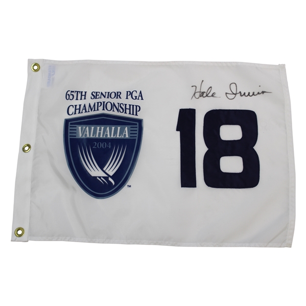 Champion Hale Irwin Signed 2004 Senior PGA Championship at Valhalla Flag JSA ALOA