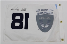 Champion Hale Irwin Signed 2004 Senior PGA Championship at Valhalla Flag JSA ALOA