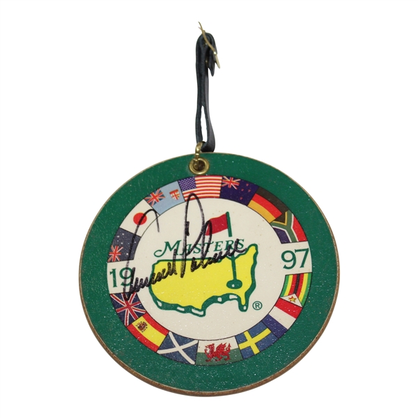 Arnold Palmer Signed 1997 Masters Tournament Bag Tag JSA ALOA