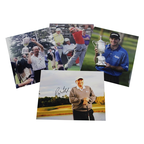 U.S. Open Champions (4) Furyk, Floyd, Nelson & Kite Signed Photos JSA ALOA
