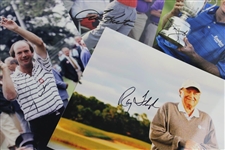 U.S. Open Champions (4) Furyk, Floyd, Nelson & Kite Signed Photos JSA ALOA
