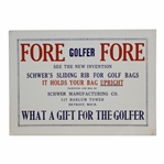 Fore Golfer Schwers Sliding Rib For Golf Bags Cardboard Broadside Advertising Display