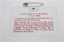 Jack Nicklaus Signed 1986 Masters SERIES Badge #A7768 JSA ALOA