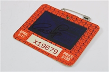 Bernhard Langer Signed 1993 Masters SERIES Badge #X19679 JSA ALOA