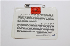 Bernhard Langer Signed 1993 Masters SERIES Badge #X19679 JSA ALOA