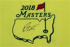 Patrick Reed Signed 2018 Masters Embroidered Flag JSA ALOA