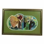 Original Arnold Palmer Painting by Artist Walt Spitzmiller - Signed by Arnie - Framed JSA ALOA