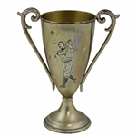 Post-Swing golfer Rockford C. Co. Two-Handle Trophy - Has Anti-Tarnish Preparation