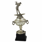 Silver Plated Three-dimensional Golf Trophy by Weidlich Silversmith Handcrafted by Sculptor A. J. Flauder