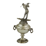 Silver Plated Three-dimensional Golf Trophy by Weidlich Silversmith Handcrafted by Sculptor A. J. Flauder