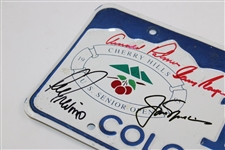 Nicklaus Palmer Player Trevino Signed 1993 US Senior Open Colorado License Plate JSA ALOA