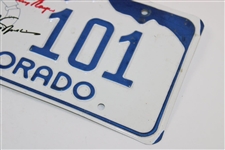 Nicklaus Palmer Player Trevino Signed 1993 US Senior Open Colorado License Plate JSA ALOA