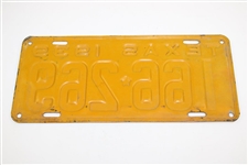 Lee Trevino Signed 1939 Texas License Plate With ' Dec1 1929' Birth Inscription JSA ALOA
