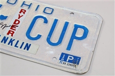 Jack Nicklaus Signed 1987 Ohio Ryder Cup License Plate JSA ALOA