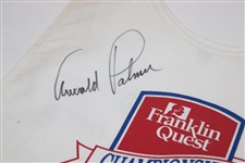 Arnold Palmer Signed Franklin Quest Championship Caddy Bib JSA ALOA