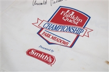 Arnold Palmer Signed Franklin Quest Championship Caddy Bib JSA ALOA