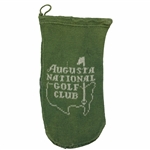 Vintage Augusta National Golf Club Green Cloth Shoe Bag Cover - Drawstring