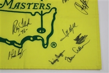 Fifteen (15) Masters Champions Signed Undated Masters Flag JSA ALOA