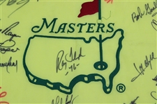 Fifteen (15) Masters Champions Signed Undated Masters Flag JSA ALOA