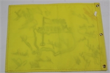 Big' 3 Palmer, Nicklaus & Player w/19 others Signed 2007 Masters Embroidered Flag JSA ALOA