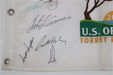 Twenty (20) US Open Champions Multi-Signed 2008 US Open at Torrey Pines Flag JSA #Z09265