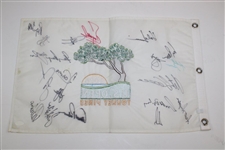 Twenty (20) US Open Champions Multi-Signed 2008 US Open at Torrey Pines Flag JSA #Z09265