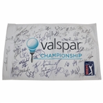 Tiger & 50 Plus Signed Embroidered Valspar Championship Flag JSA ALOA