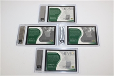 Four (4) 2001 Upper Deck Tour Threads Slabbed/Graded Golf Cards - Leonard x2) & Joe Durant (x2)