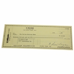 Ben Hogan Signed Bank One Check to The Dallas Morning News JSA ALOA