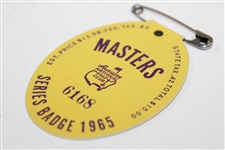1965 Masters Tournament Series Badge #6168 - Jack Nicklaus Win