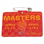 1972 Masters Tournament Series Badge #6136 - Jack Nicklaus Win