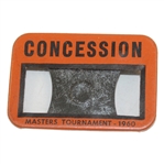 1960 Masters Tournament Concessions Badge - Arnold Palmer Win