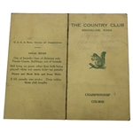 Francis Ouimet Signed The Country Club (Brookline) Scorecard - Only One JSA #Z97550