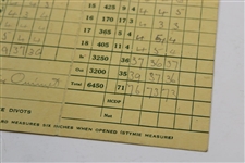 Francis Ouimet Signed The Country Club (Brookline) Scorecard - Only One JSA #Z97550