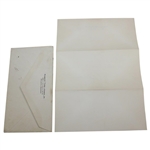 Bobby Jones Signed 1952 Letter to Fan 'Down the Fairway' Content on Letterhead JSA ALOA