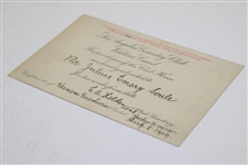 1919 Los Angeles Country Club Visitors Card - Privilege of the Clubhouse