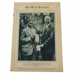 1926 Mid-week Pictorial w/Bobby Jones Receiving USGA Champ Trophy - July 22, 1926 