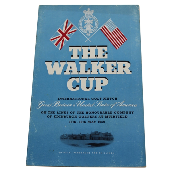 1959 The Walker Cup at Muirfield Official Program - Jack Nicklaus Contestant
