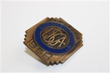 Deane Beman’s 1958 US Open at Southern Hills Contestant Badge w/Letter