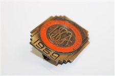 Deane Berman’s 1959 US Open Winged Foot Golf Club Contestant Badge - Billy Casper Winner