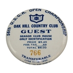 1956 US Open at Oak Hills CC Guest Badge #766 - Cary Middlecoff Winner